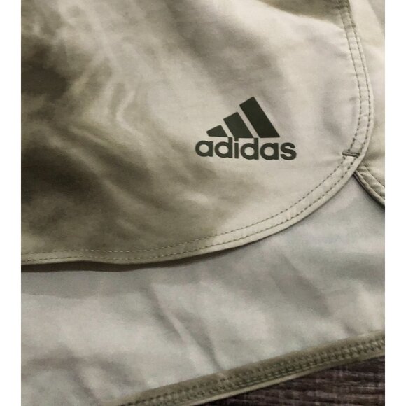 Adidas Aeroready Womens Large Green Own the Run Spray Dye Shorts Athletic - Picture 2 of 6